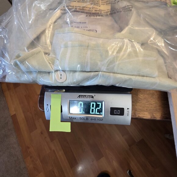 🔴 Charlie Holiday Shirt Linen Blend Womens Small Green Casual Oversized Floral - Picture 16 of 16